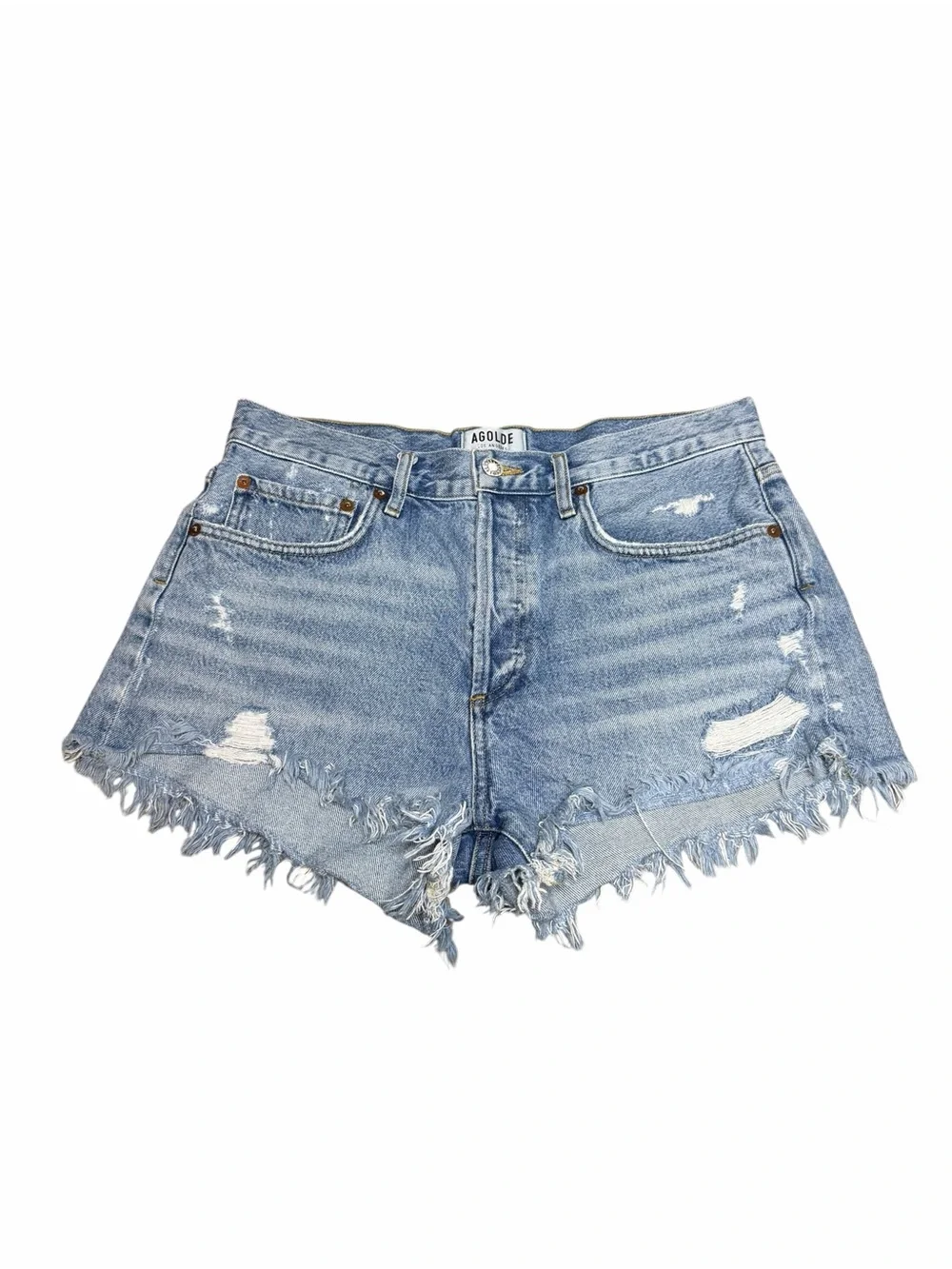 AGOLDE Parker‎ Vintage Cutoff Denim Shorts | Swapmeet | Button Fly | Size 28